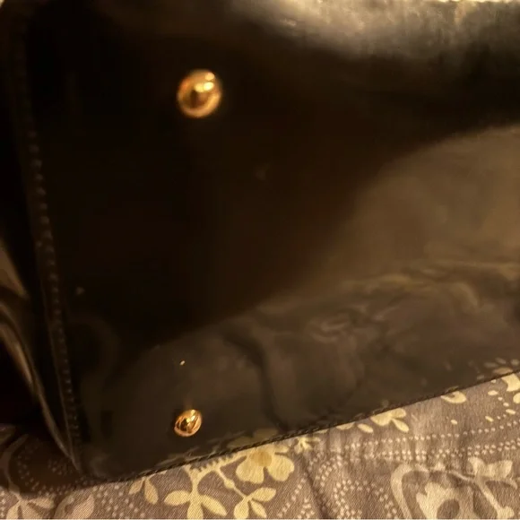 Lauren Ralph Lauren Taylor Black Embossed Satchel - Picture 7 of 11